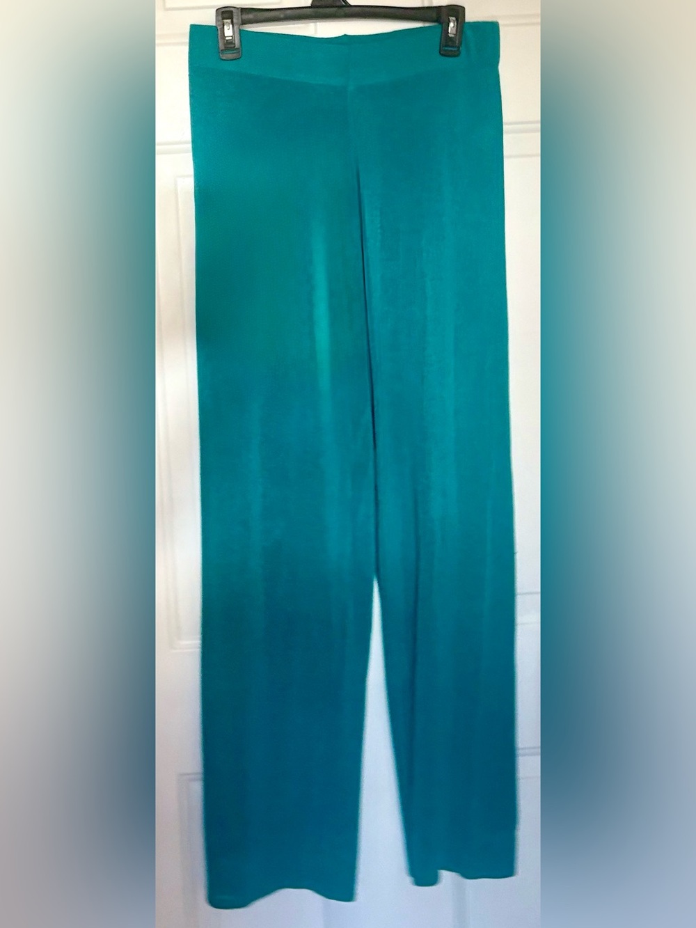 Zara Teal Wide Leg Knit Pants Women’s size Large